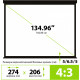 Проекционный экран Cactus Wallscreen 206x274 CS-PSW-206X274-BK
