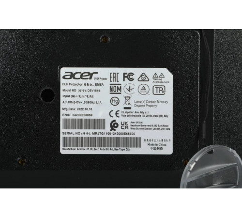 Проектор Acer X1128H (MR.JTG11.001)