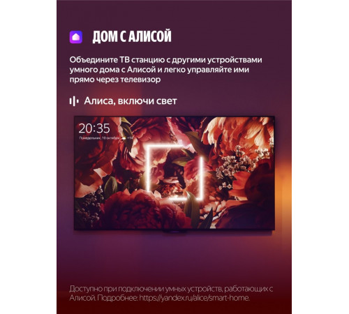 Телевизор Яндекс ТВ Станция Бейсик с Алисой 43 YNDX-00074