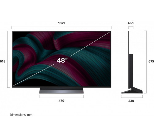 Телевизор LG OLED evo AI C5 OLED48C5RLA